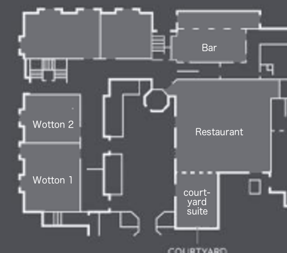 ground floor of Wotton House with rooms Wotton 1 and 2